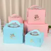 44668810 Caja Portátil para Pastel de Cumpleaños de 10 pulgadas Caja para Pastel Vasco Caja para Llevar Postre Mousse