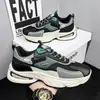 Sapatos Masculinos 2026 Primavera e Outono Respiráveis Versáteis Superfície em Malha Esportivos Tendência Cor Blocada Versátil Casual Sola Grossa Sapatos de Pai F732