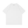 Marca Camiseta de Verano para Hombre de Punto 240g Algodón Pesado Hilo Doble Manga Corta Camiseta Básica Suelta Estilo Americano para Hombre