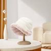 Chapéu de Visão Outono e Inverno Mink Imitação Chapéu de Pescador de Pelúcia Versátil de Alta Qualidade para Inverno Feminino Circunferência de Cabeça Grande Proteção Quente para as Orelhas Chapéu Mongol