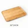 Bandeja de Bambú Completa Rectangular para Hogar Bandeja para Tazas de Té Plato de Madera para Barbacoa Plato para Frutas Plato de Madera Sólida Plato para Pan Estilo Japonés