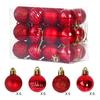 Decorações de Natal transfronteiriças 3 / 4cm24P em forma especial galvanoplastia brilhante terno de bola de Natal pingente de decoração de árvore de Natal