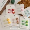 Paquete de 1 Par ~ Dulce Santa Árbol de Navidad Lindo Dulce Pasador Hombre de Jengibre Muñeco de Nieve Pinza Lateral Pinza para Flequillo Femenina