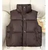 Colete de algodão feminino transfronteiriço, gilet de algodão espesso e quente com gola alta para outono e inverno