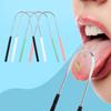 Raspador de Lengua de Acero Inoxidable con Forma de U Limpiador de Recubrimiento Lingual Raspador de Lengua Limpiador de Cuidado Bucal Médico Antibacteriano y Antibacteriano