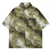 Camisa Floral de Verão Estilo Japonês Nova Havaiana Tailandesa Estilo Hong Kong Retrô Ins Casual Solta Manga Curta Camisa 2025