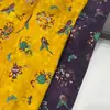 Danza de Mariposas Seda Sombra Hilo de Nube Fragante Tela Estampada Floral Estilo Chino Vestido Cheongsam para Personas de Mediana Edad y Mayores Ropa Estampado