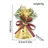 Set navideño colgante de campana plástico dorado campana decoraciones para árbol de Navidad suministros para diseño de festividades al por mayor