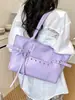 Bolsa Tote Simples Tendência de Grande Capacidade Transfronteiriça para Mulheres Verão 2026 Nova Moda Versátil Casual Bolsa de Ombro Tendência