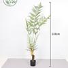 Planta de árvore falsa de plástico de samambaia de macaco dourado de simulação de ponta, vaso de chão, decoração de flor interna para sala de estar, bonsai verde falso