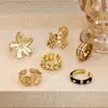 Anillos para Hombre con Acabado de Alta Gama, Diseño Moderno y Único, Mismo Estilo que las Influencers Femeninas, Artesanía Robusta, No se Desvanecen, Ajustables, Accesorio Elegante