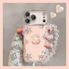 Funda de pulsera Camelia adecuada para Apple 17 Pro Max, iPhone 15, 16 de lujo ligero, 14 de gama alta, patrón de flor de camelia