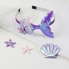 Decoração de Bolo Tema Cauda de Sereia Acessórios Tema Aniversário Cartão Cauda de Peixe Material Suprimentos Acessórios de Sereia