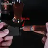 Encendedor de cigarro inflable Xintai, a prueba de viento de tres llamas de soplado directo, accesorio metálico para fumar, encendedor de cigarro portátil para exteriores