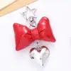 Moda Ins Nueva Llegada Colgante de Lazo de Cinta Llavero para Bolso Adornos Colgantes Estilo Coreano Amor Cadena Colgante Accesorios