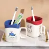 Vaso para Enjuague Bucal, Vaso de Cepillo de Dientes de Pareja de Aspecto Elegante, Vaso para Lavarse las Manos para Niños, Caja de Almacenamiento para Pasta de Dientes y Cepillo de Dientes, Vaso de Cepillo de Dientes de Lujo para el Hogar