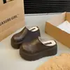 Mules Cómodos sin Cierre Estilo Birkenstock, Pantuflas Medias Cerradas para Mujer, Nuevos Zapatos de Exterior de Suela Gruesa para Aumentar la Altura, Colección Otoño e Invierno 2026