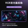 Alfombrilla de ratón luminosa RGB estilo tecnología cibernética, alfombrilla de escritorio para juegos, alfombrilla de escritorio para computadora antideslizante extendida extragrande, alfombrilla de ratón