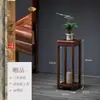 Estante de flores estilo chino, estante de flores para balcón, estante de almacenamiento, estante de flores de madera maciza, soporte para macetas, estante de flores de piso para sala de estar, estante de almacenamiento