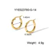 Brincos de Argola Lisos Moda Europeia e Americana Exagerados High-End Clássico Aço Inoxidável Argola de Orelha Joias Atacado Não Desbota