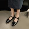 Zapatos coreanos chic de una sola capa para mujer 2024 primavera y otoño Dongdaemun retro extremadamente simples combinan con todo zapatos de palabra Mary Jane
