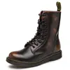 Botas de Couro de Cano Alto Outono Transfronteiriças Botas Martin com Cadarço Tamanho Grande Botas de Couro Botas Curtas de Motocicleta Botas de Biker Moda Retro Sapatos Masculinos