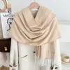 Cachecol Quente de Tricô Grosso Estilo Coreano 2026 Inverno com Floco de Neve e Franjas para Mulheres, Cachecol Versátil para Pescoço, Presente