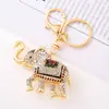 Amazon Transfronteiriço Popular Chaveiro de Elefante Strass Metal Carro Mochila Pingente de Chave Anel de Chaveiro Venda por Atacado