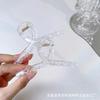 Pinza Cruzada de 11 cm Pinza para la Parte Posterior de la Cabeza Disco para Baño Horquilla para el Cabello con Temperamento Pinza de Tiburón Clip Grande Transparente