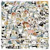 Paquete de 100 Pegatinas de Gatito, Pegatinas Periféricas de Animales Gato Lindo de Dibujos Animados para Decorar Escritorio, Equipaje, Cuaderno