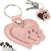 Punto Lindo Amor Cabello Cuero Cubierta Portátil Garra de Gato Colgante de Llave Almacenamiento de Pelo de Mascota Cubierta Protectora