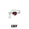 Ear Cuff Corazón de Cupido Original Plata Pura S925 Simple Forma de Corazón Clip para Oreja Zirconia Día de San Valentín Joyería de Plata Única