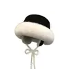 Gorro de Invierno Grueso con Forro de Lana, Protección para las Orejas, Resistente al Frío, Cálido, para Mujer, Gorro de Aviador Esponjoso, Gorro de Pescador Casual de Moda