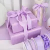 Serie Rosa y Morada del Día de San Valentín Bola de Pelo Bordada Correa de Encaje con Cinta Cinta Decorativa para Hornear Set de Materiales para Manualidades