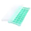 Molde de Hielo de Silicona de 24 Cuadrículas Molde de Hielo Bloque de Hielo Congelador Rápido Caja de Bloque de Hielo Caja de Hielo Cuadrada Hogar con Tapa