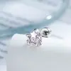 Brincos de Haste de Parafuso Dupla Face Estrela Brilhante Exquisita Estilo Ins Novo de Henson para Piercing na Orelha