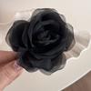 Pinza de Agarre para Cabello Rosa Velo Ligero Alto Sentimiento Temperamento Palabra Simple Pinza de Tiburón para Cabello Pasador Accesorios para el Cabello Nuevo Estilo Tocado