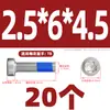 Tornillos de Acero Inoxidable 304 de Cabeza Baja Antiaflojamiento y Antichoque para Pegamento, Cabeza Delgada, Pegamento Azul Interno Torx M2M3-M8