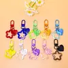 Acrílico Transparente Oco Estrela de Cinco Pontas Liga Pintura de Cozimento Placa de Palavras em Formato de Coração Chaveiro Pingente Decorativo Estudante Ornamento