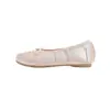 Impresionantes zapatos planos de punta dividida para mujer con lazo, nuevo estilo 2026, zapatos de una sola capa poco profundos, zapatos de pezuña de cerdo de seda, zapatillas de ballet