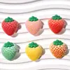 Accesorios serie fresa de fruta artificial DIY pegamento de crema pinzas para el pelo de niña llaveros zuecos materiales para funda de teléfono