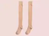 Meias grossas de terry acima do joelho para outono e inverno, quentes e antiderrapantes, não escorregam, meias femininas à prova de vento com forro de fleece da Zhuji Hosiery