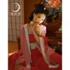 Adecuado para Disfraz de Cosplay de Daji Estilo Pequeña Naranja Hanfu para Mujeres Adultas, Traje Tradicional Largo de Danza de Rendimiento