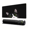 Gato Preto e Branco Mouse Pad Grande Desenho Animado Fofo Borracha Antiderrapante Mouse Pad Extra Grande Tapete de Mesa Design Personalizado