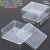 Caixa Plástica PS Lisa, Caixa de Embalagem Transparente Retangular, Caixa Cristal Moldada por Injeção com Tampa e Base, Caixa Universal para Armazenamento de Presentes