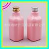 Frasco Quadrado de 200ml com Tampa de Alumínio Rosa Frasco Vazio para Tônico Frasco para Refil de Condicionador Frasco para Água Floral Frasco para Detergente