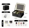 Bolsa de Cosméticos con Espejo y Luz LED, Bolsa Pequeña Portátil para Llevar al Salir, Gran Capacidad, Lujo Ligero Bolsa de Almacenamiento de Maquillaje para Maquilladores