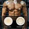 Protetores de mamilo unissex respiráveis e invisíveis populares do TikTok, protetores de mamilo protetores com perfurações em redemoinho, sem costura e anti-protuberância para uso ao ar livre