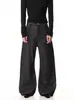 Pantalones vaqueros largos holgados de estilo asiático con doble cinturilla y pierna curva para hombre, estilo callejero, 2026