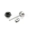 Jiangtitanium F136 Aleación de Titanio Joyería Cabeza de Bol para Copa Hebilla de Mariposa de Zirconio G23 Aleación de Titanio Joyería para Piercing en el Cuerpo Pendientes